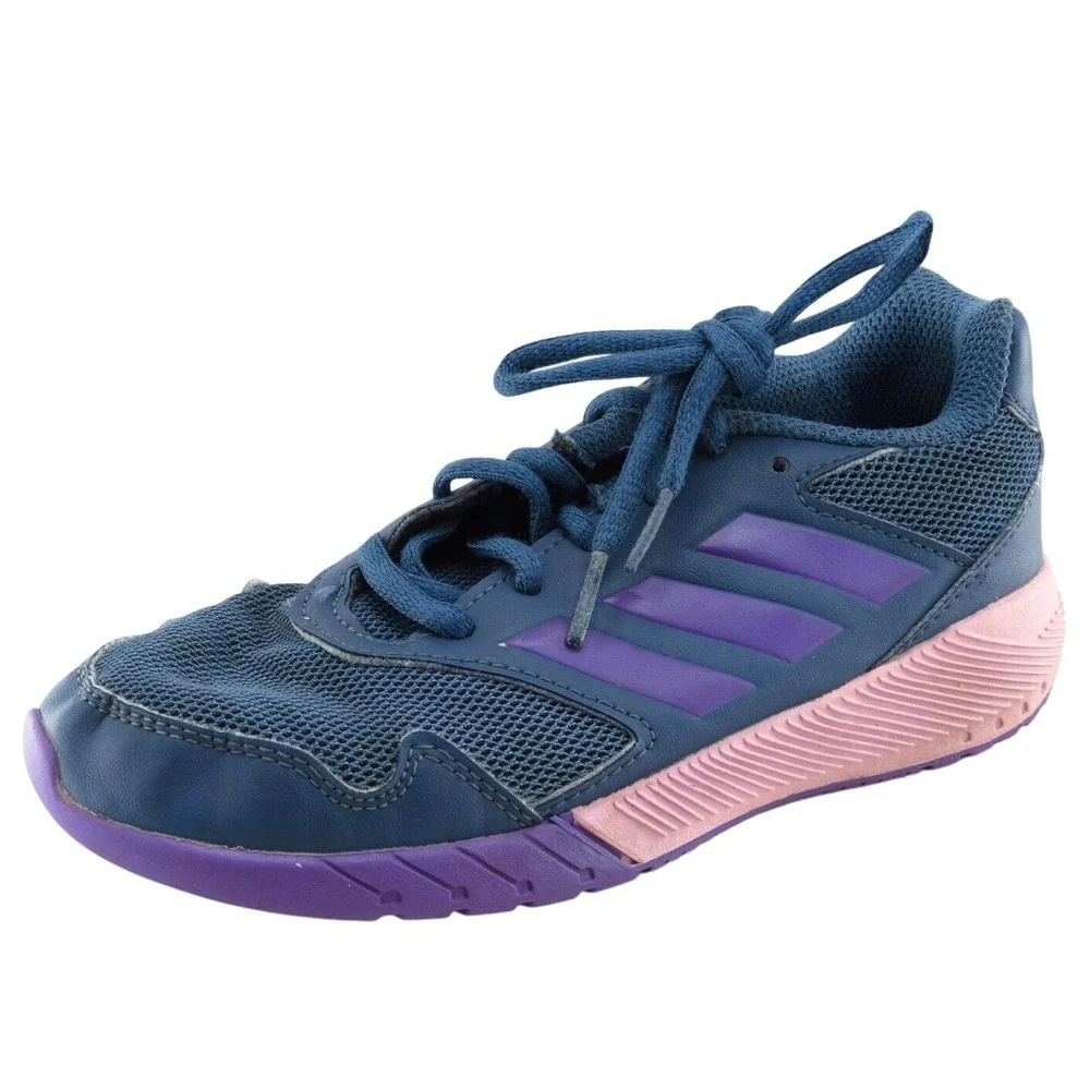 adidas Youth‎ Girls Shoes Size 1 M Blue Runn Mesh